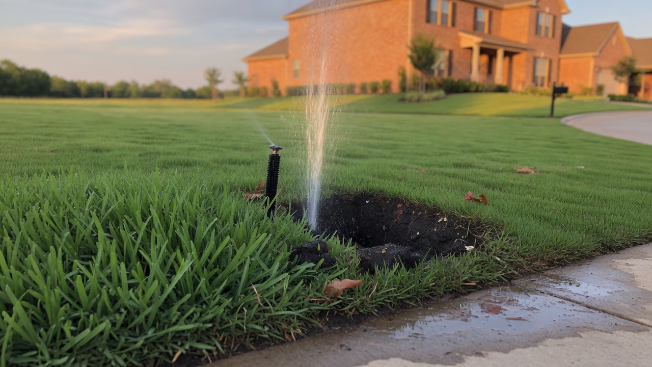 Emergency Sprinkler Repair — Fulshear job